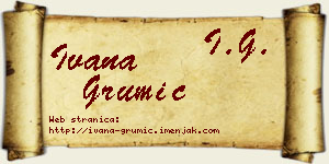 Ivana Grumić vizit kartica